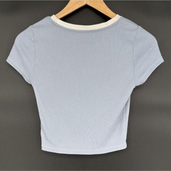 Aeropostale Women's Hawaii Honolulu Baby Tee M Light Blue Seriously Soft Y2k - Picture 3 of 8